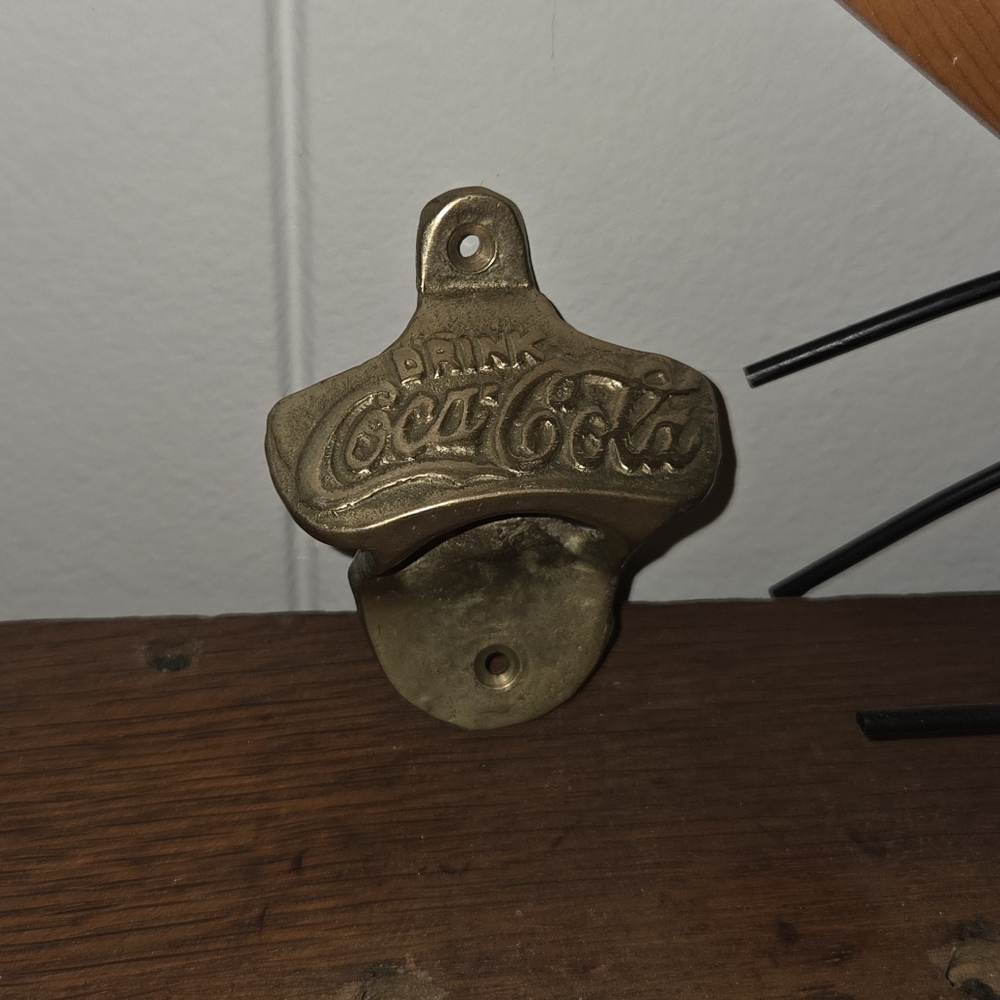 Coca Cola Brass Wall Bottle Opener
